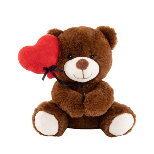 Peluche urso com coração D'CASA Amor 23cm