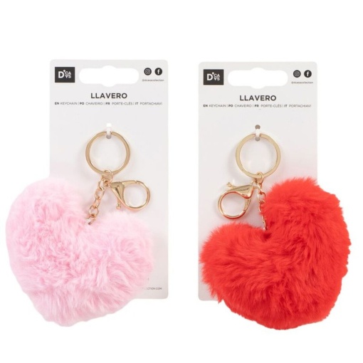 Porta-chaves peluche coração D'CASA Amor sortido