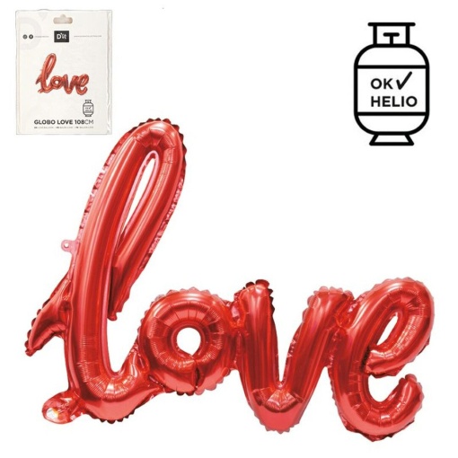 Balão de látex Love 108cm vermelho D'CASA Amor