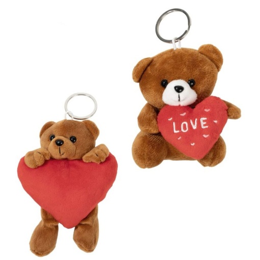 Porta-chaves peluche urso D'CASA Amor sortido