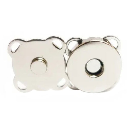 Botão magnético de coser 19mm prateado