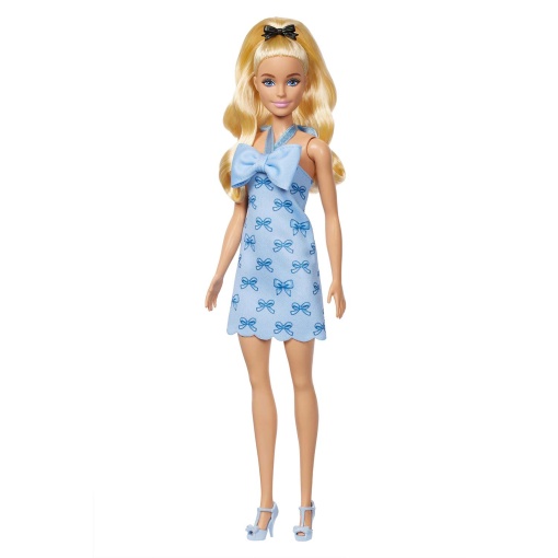 BARBIE Fashionista vestido azul com alças e laço Mattel FBR37/HYT93