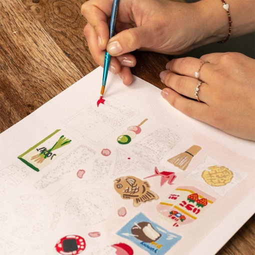 Pintar por números La Petite Epicerie Petit Pinceau 24,5x32,5cm - Tokyo