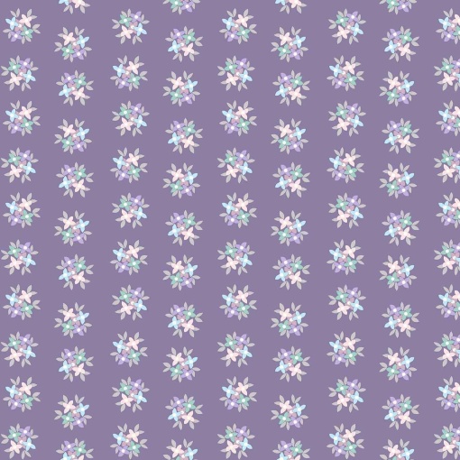 Tecido MAKOWER Friday Night Posy Big lilac 1x1,12m