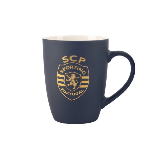 Caneca aveludada Sporting preto/dourado SP1278
