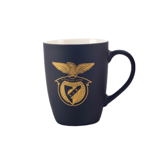 Caneca aveludada Benfica preto/dourado BEN1278