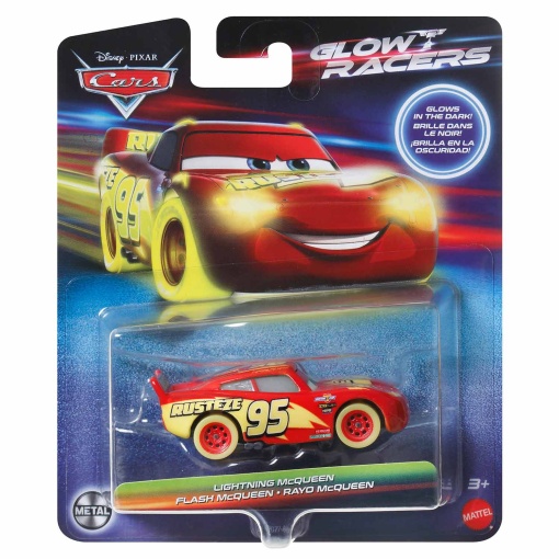 DISNEY Pixar Cars brilha no escuro - Flash McQueen Mattel