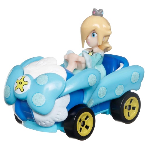 HOT WHEELS Mario Kart carro + figura Rosalina Mattel GBG25/HDB32