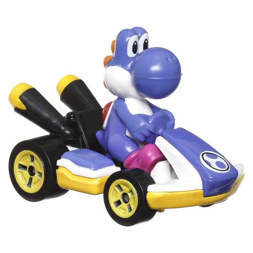 HOT WHEELS Mario Kart carro + figura Blue Yoshi Mattel GBG25/GRN23