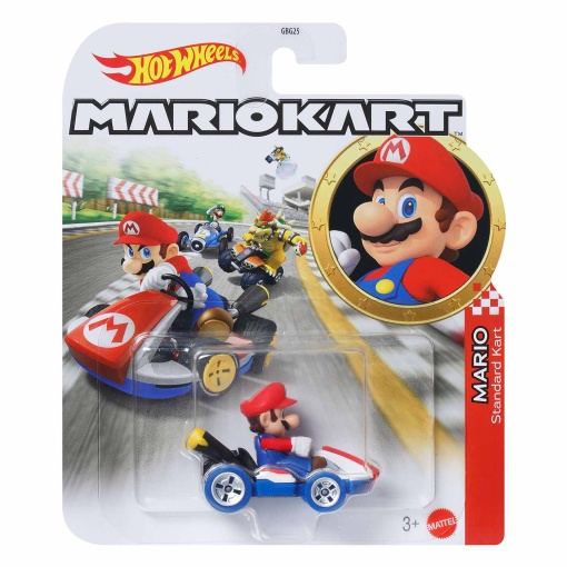 HOT WHEELS Mario Kart carro + figura Mario Mattel GBG25/GBG26