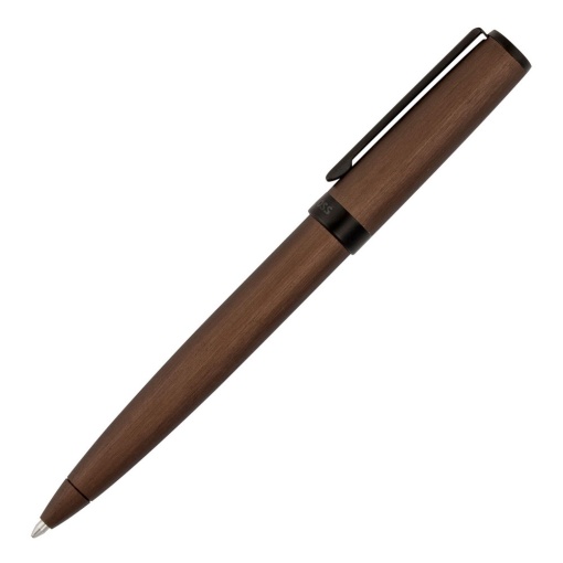 HUGO BOSS Gear Brushed Brown Ballpoint Pen, Medium