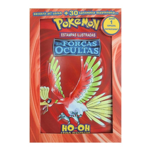 Pokémon EX Forças Ocultas Ho-Oh - cartas + livro ilustrado