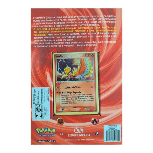 Pokémon EX Forças Ocultas Ho-Oh - cartas + livro ilustrado
