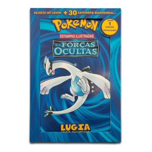 Pokémon EX Forças Ocultas Lugia - cartas + livro ilustrado