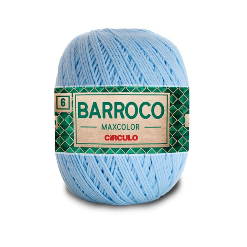 Fio de crochet CÍRCULO Barroco Maxcolor 400g azul candy 2012