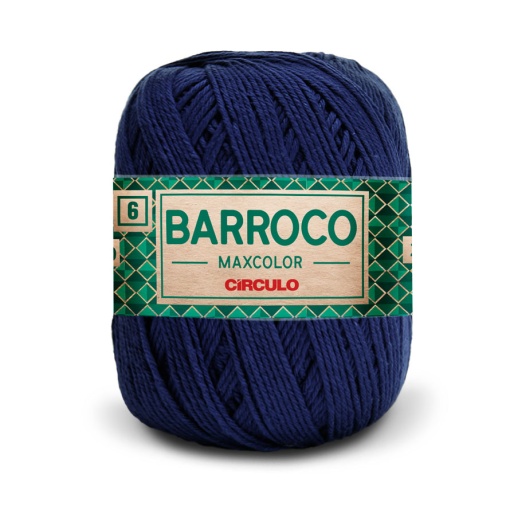 Fio de crochet CÍRCULO Barroco Maxcolor 400g anil profundo 2856