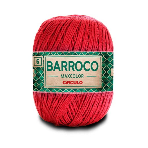 Fio de crochet CÍRCULO Barroco Maxcolor 400g vermelho Círculo 3402