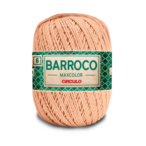 Fio de crochet CÍRCULO Barroco Maxcolor 400g peach fuzz 4224