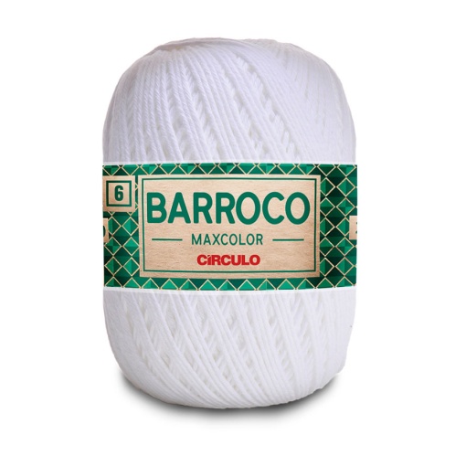Fio de crochet CÍRCULO Barroco Maxcolor 400g branco 8001