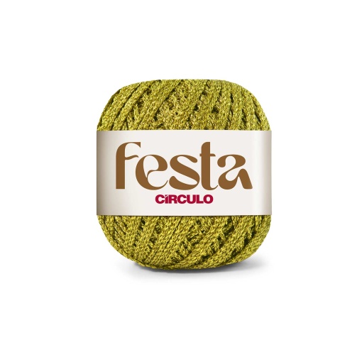 Fio de crochet CÍRCULO Festa 50g ouro 7577
