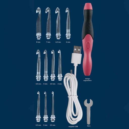 Conjunto de agulhas de crochet luminosas COSE