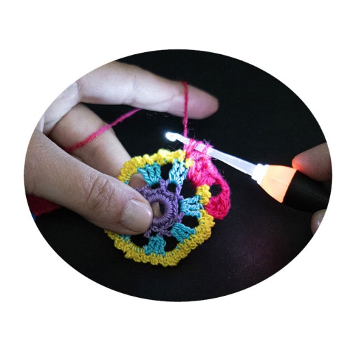Conjunto de agulhas de crochet luminosas COSE