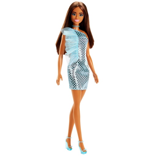 BARBIE Fashion & Beauty Glitz vestido azul Mattel T7580/HJR95