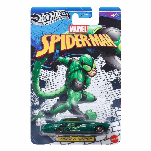 HOT WHEELS Silver Series Marvel Spider-Man Fish'D & Chip'D Mattel GDG83/JKX28