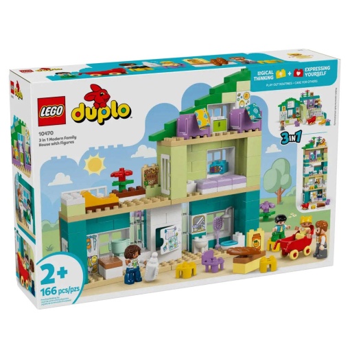 LEGO DUPLO casa da família moderna 3 em 1 com figuras 10470