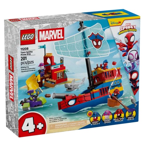 LEGO Marvel equipa Spidey - barco pirata 11208
