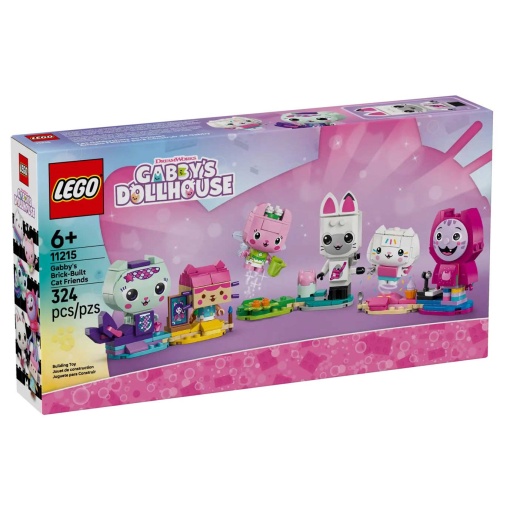 LEGO Gabby's Dollhouse amigos gatinhos construídos com peças da Gabby 11215