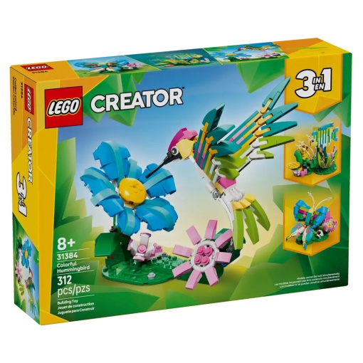 LEGO Creator 3-in-1 animais selvagens: beija-flor colorido 31384