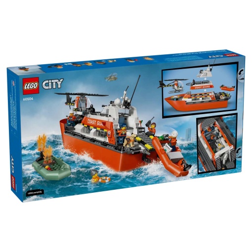 LEGO City Barco e Helicóptero de Resgate da Guarda Costeira 60504