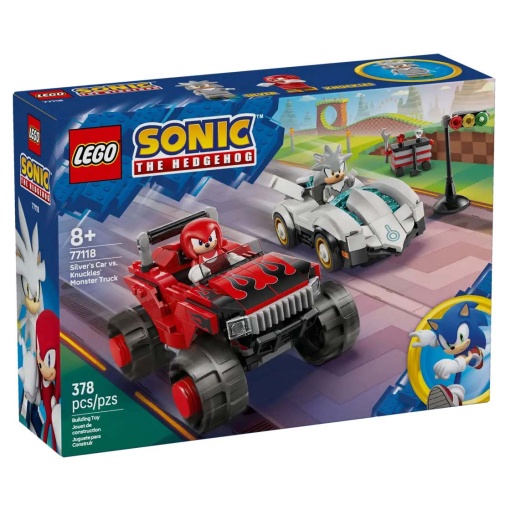 LEGO Sonic Carro do Silver contra Monster Truck do Knuckles 77118