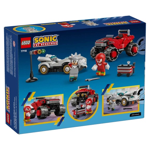 LEGO Sonic Carro do Silver contra Monster Truck do Knuckles 77118