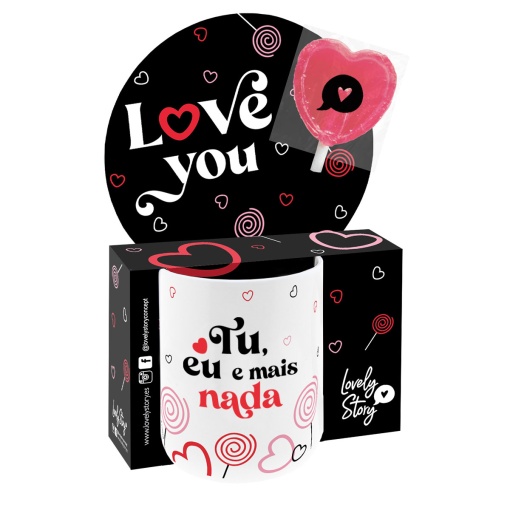 Caneca Lovely Story "Tu, eu e mais nada" 330 ml