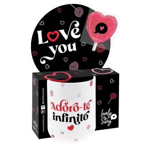 Caneca Lovely Story "Adoro-te infinito" 330 ml