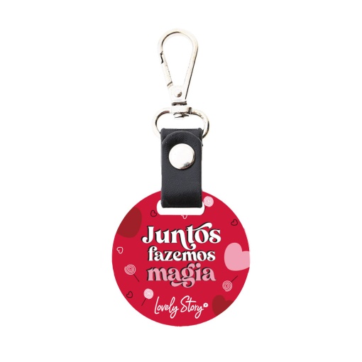 Porta-chaves Lovely Story "Juntos fazemos magia"
