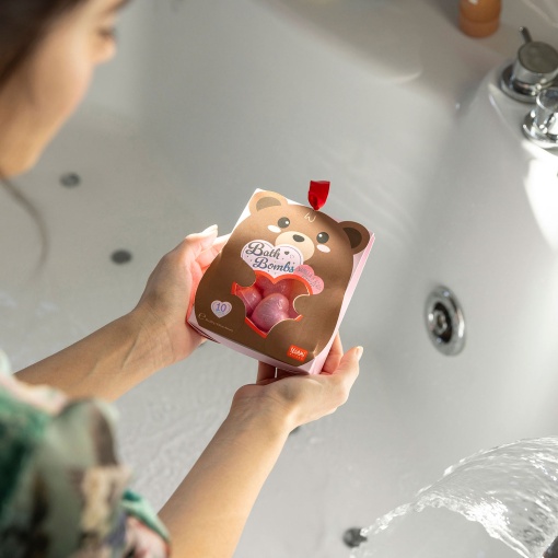 Heart-shaped bath bombs (10 units) LEGAMI I Love You