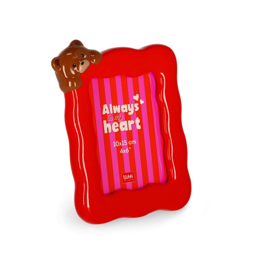 Marco de cerámica LEGAMI Te amo - Osito de peluche 10x15cm