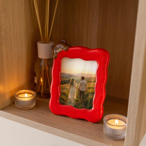 Marco de cerámica LEGAMI Te amo - Osito de peluche 10x15cm