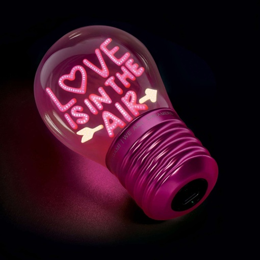 Table lamp in the shape of a lightbulb "Love Is in the Air" LEGAMI I Love You