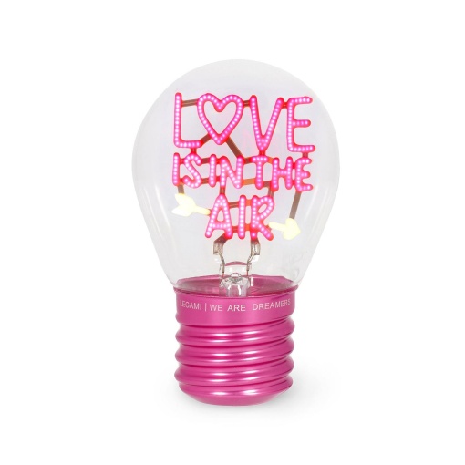 Table lamp in the shape of a lightbulb "Love Is in the Air" LEGAMI I Love You