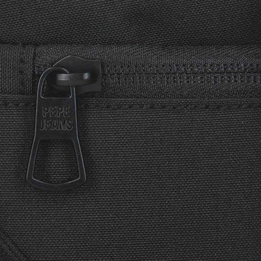 PEPE JEANS Durham black backpack for 15.6" laptop and 12" tablet, adaptable to a trolley.