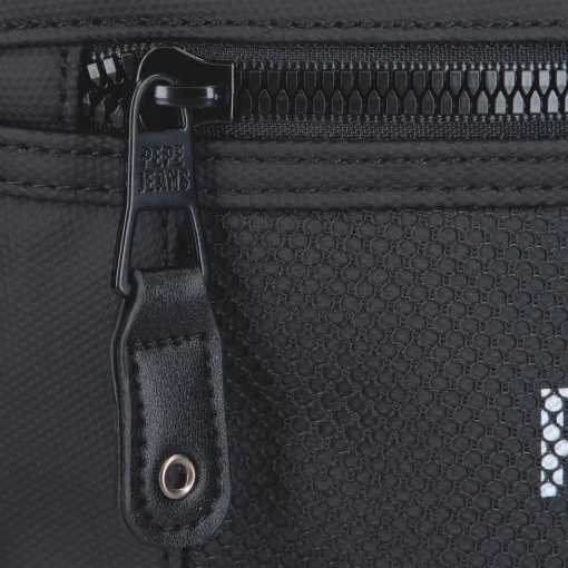 PEPE JEANS Durham black backpack for 15.6" laptop and 12" tablet, adaptable to a trolley.