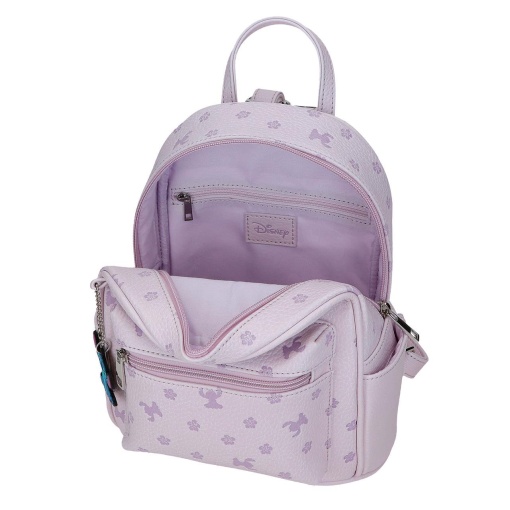 Mochila ENSO DISNEY Bloom Stitch lilás 21,5x23x11,5cm