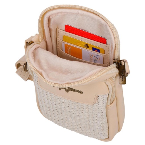 Bolsa de telemóvel PEPE JEANS Clara bege 11x17,5x2,5cm