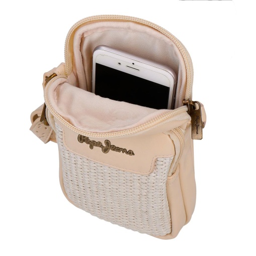 Bolsa de telemóvel PEPE JEANS Clara bege 11x17,5x2,5cm