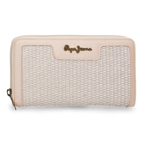Carteira PEPE JEANS Clara bege 19,5x10x2cm