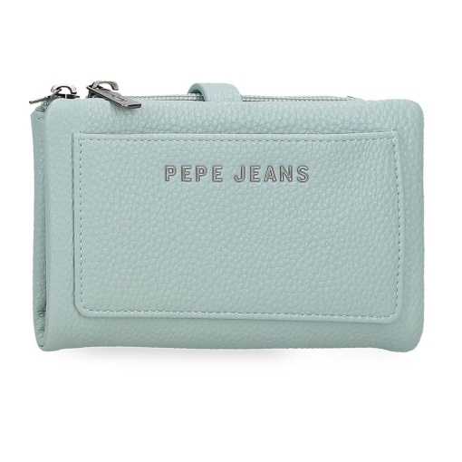 Carteira PEPE JEANS Paola verde turquesa 14,5x9x2cm